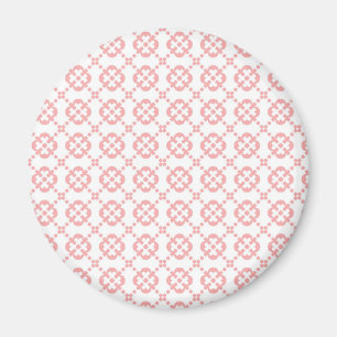 Cute Pink and White Girly Pattern Magnet