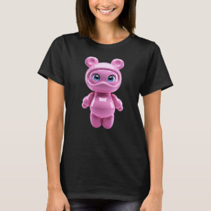 Cute pink astronaut bear aesthetic figurine T-Shirt
