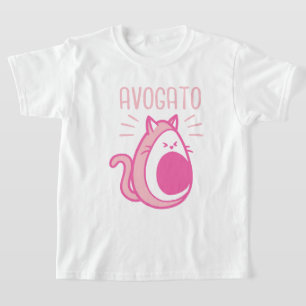 Cute Pink Avocado Cat T-Shirt