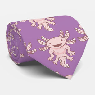 Cute Pink Axolotl Thunder_Cove Tie