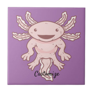 Cute Pink Axolotl Thunder_Cove Tile