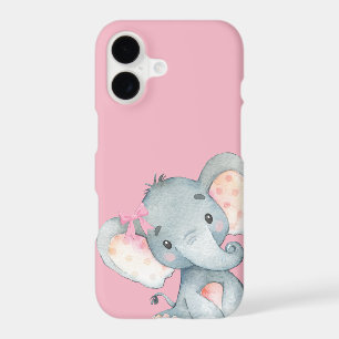 Cute Pink Baby Elephant Whimsical
