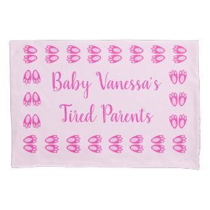Cute Pink Baby Girl Bunny Feet Easter Custom Pillowcase