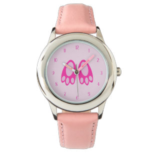 Cute Pink Baby Girl Bunny Feet Easter Watch