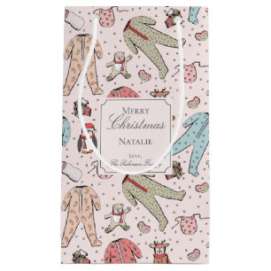 Cute Pink Baby Girl Christmas Custom Small Gift Ba Small Gift Bag