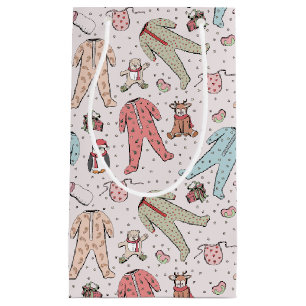 Cute Pink Baby Girl Christmas Small Gift Bag
