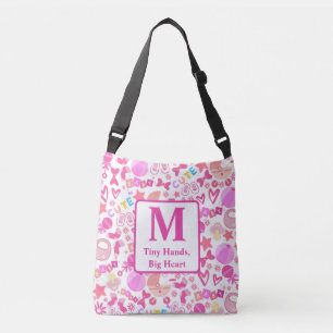 Cute Pink Baby Girl Nursery Pattern personalized Crossbody Bag