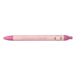 Cute Pink Baby Girl Owl Personalized Pen