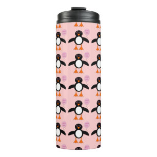 Cute Pink baby Girl Penguin Thermal Tumbler