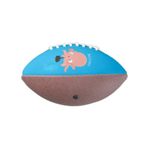 Cute pink baby octopus cartoon humour football