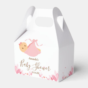 Cute Pink Baby shower Girl Favour Boxes