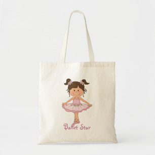 Cute Pink Ballerina 3 Ballet Star Tote Bag