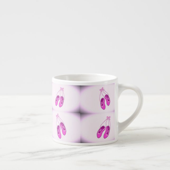 Cute pink ballerina shoes espresso cup (Right)