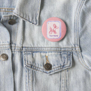 Cute Pink Balloon Dog Minimalist aesthetic 2 Inch Round Button