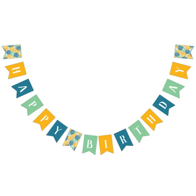 Cute Pink Balloon Happy Birthday Banner (All)