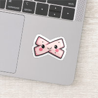 Cute Pink Band-Aid Decal for Scratches and Cracks