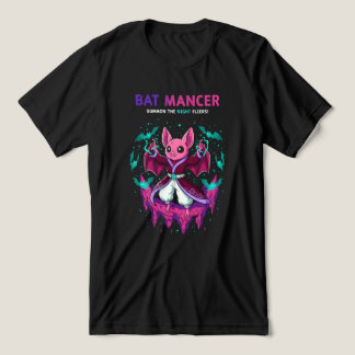 Cute Pink Bat Mancer Wizard Summoning Spooky Bats Tri-Blend Shirt