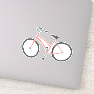 Cute Pink Bicycle Dutch Bike Drawing Art