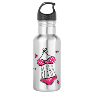 Cute Pink Bikini Beach Ready 532 Ml Water Bottle