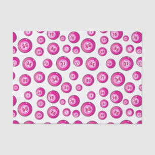 Cute Pink Bingo Balls Fun Bingo Player Tissue Paper