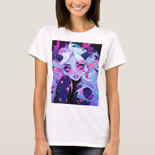 Cute Pink, Black, and White Koakuma Little Devil T-Shirt