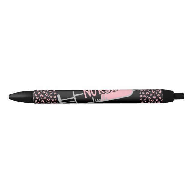 Cute  Pink Black Nurse Pen (Front)