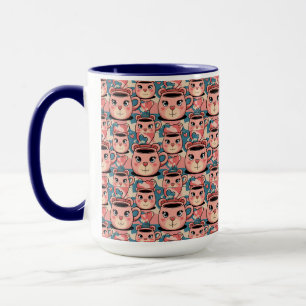 Cute Pink Blue Bear Mug Combo Mug