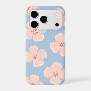 Cute Pink & Blue Floral iPhone 17 Case