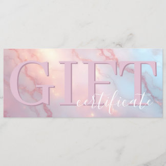 Cute Pink Blush Soft Elegant Gift Certificate Save The Date