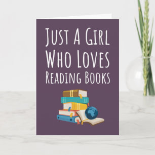 Cute Pink Book Reader Cards For Baby Girls Kids