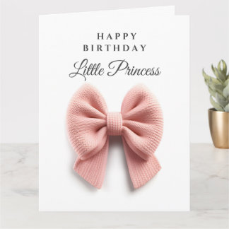 Cute pink bow card