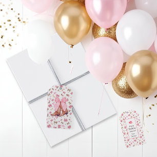 Cute Pink Bow Cowgirl Boots Western Coquette    Gift Tags