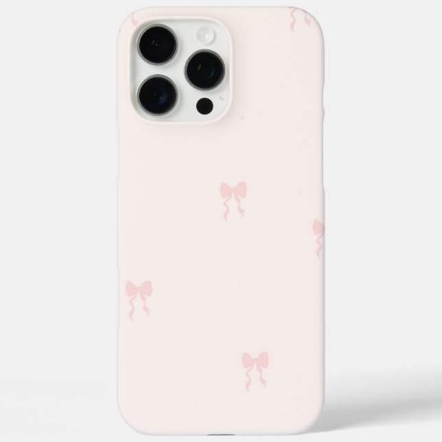 Cute Pink Bow Pattern Phone Case (Back)