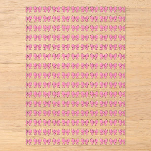 Cute Pink Bow Ribbon Design – Girly Kawaii Bow Acrylic Invitations
