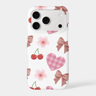 Cute Pink Bows & Cherries Kawaii Phone Case | Coqu