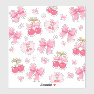 Cute Pink Bows & Cherries Notebook   Kawaii Coquet