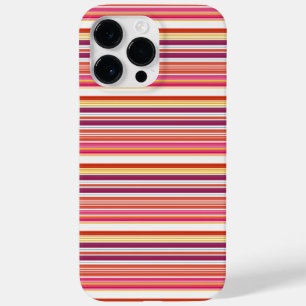 Cute pink brown stripes Case-Mate iPhone 14 pro max case