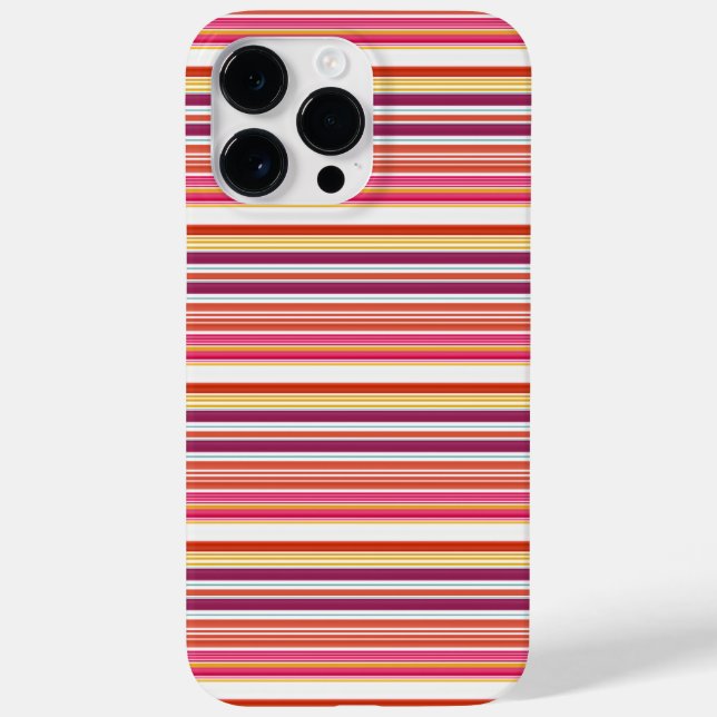 Cute pink brown stripes Case-Mate iPhone case (Back)