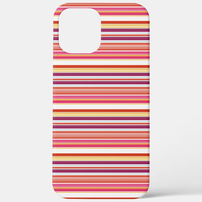 Cute pink brown stripes Case-Mate iPhone case (Back)