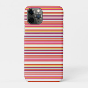 Cute pink brown stripes iPhone 11 pro case