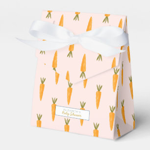 Cute Pink Bunny Carrot Baby Shower Birthday Favor Box