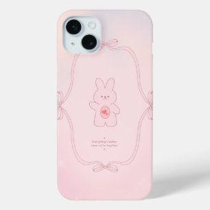 cute pink bunny phone case