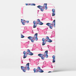 Cute Pink Butterflies iPhone 12 Case