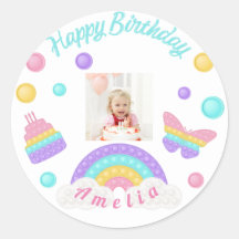 cute pink butterfly cake custom HAPPY BIRTHDAY