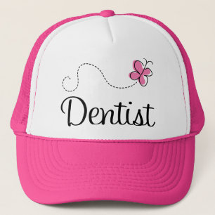 Cute Pink Butterfly Dentist Trucker Hat