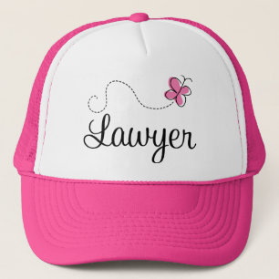 Cute Pink Butterfly Lawyer Trucker Hat
