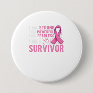 Cute Pink butterfly to Support Breast Cancer 3 Inch Round Button