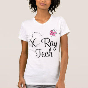 Cute Pink Butterfly X-ray tech T-Shirt