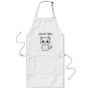 Cute Pink Cat Long Apron