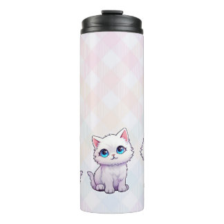 Cute Pink Cat Thermal Tumbler